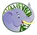 Wallmonkeys Peel and Stick Wall Decals - Cute Elephant Cartoon - Removable Graphic