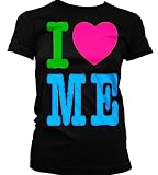 I Love Me Juniors Girls T-shirt, Neon Big Statement Juniors Shirts
