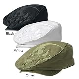 Ivy with skull embroidery Flat Cap