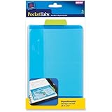 Avery PocketTabs, 5.125 x 8.315 Inches, Half-Page Size, Lime and Blue, 5 per pack (16366)