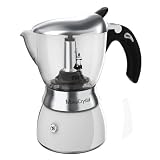 Bialetti Moka Crystal / Espressokocher für 4 Tassen / Alu / White