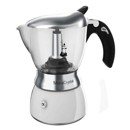 Bialetti Moka Crystal / Espressokocher f&uuml;r 4 Tassen / Alu / White
