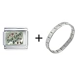 True Love Waits Italian Charm Bracelet