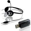 CSL - Hochwertiges USB Headset Bundle / externe Virtual 5.1 USB Soundkarte + Headset m. Mikrofon