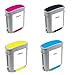 ink4work 4 Pack Remanufactured HP 940XL Ink Cartridge (Show Ink Level) Fits Officejet Pro 8000/8500/8500/8500a/8500a Plus/8500A Premium