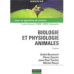 Biologie et physiologie animale : Cours et questions de r�vision