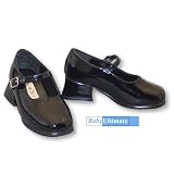  : Child Shoes ~ Granton Girl's Basic Mary Janes ~ Black Patent 1697