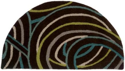 Trade AM Vibrance Half Moon Floral Area Rug, 22-Inch by 40-Inch, Miami