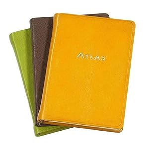 Traveler's Atlas & Journal, Genuine Goatskin Leather, 6"