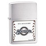 Zippo MLB Milwaukee Brewers Brushed Chrome Lighter