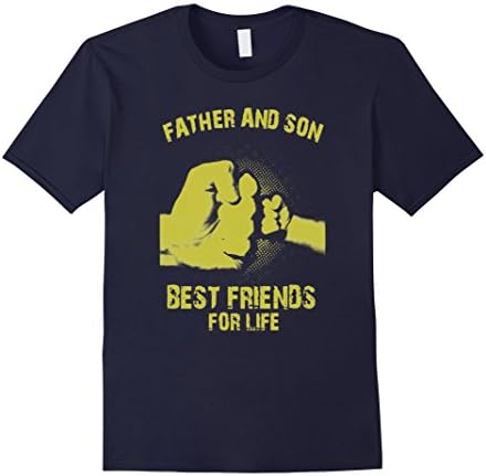 Men's Father and Son - Best friends for life t-shirt, Father's Day Large Navy