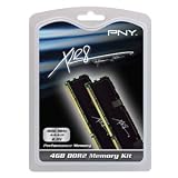 PNY XLR8 MD4096KD2-800-X4 4GB 2x2GB Dual Channel Kit DDR2 800 MHz CL 4-4-4-12 PC2-6400 Desktop DIMM Memory Module
