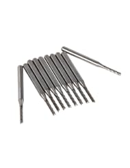 Generic 3.175mm Carbide End Mill Engraving Bits Mold 1.8mm Cutting Edge PCB CNC Pack Of 10