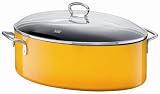 Review Silit 91 3936 1733 / Silit 8-1/4-Quart Oval Roasting Pan with Lid, Crazy Yellow