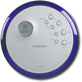 Audiophase Portable CD Player with MP3 Playback and Car Kit - Silver