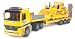 MB Flatbed Truck with Bulldozer in Yellow Image