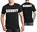 Adult SECURITY Event Safety Cotton Two Side Print Black Unisex T Shirt
