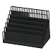 Office Products : Rubbermaid 16031 Note rack, 6 tiered compartments, 8-1/4w x 4-3/4d x 6h, black
