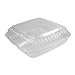 Dart C90HT3 11.3 Fluid-Ounce Capacity 9 Inch Length by 8 Inch Width by 3.8 Inch Height Clear Showtime Hinged Lid Medium Tray with 3 compartment 125-Pack (Case of 2)