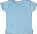 Infant Baby Rib Short Sleeve Lap Tee, Light Blue, 12-18