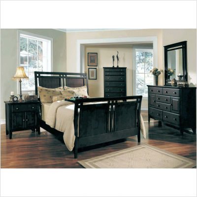 Giovanna Panel Bedroom Set in Cappuccino Size: King