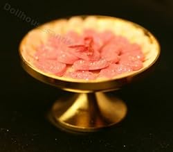 Miniature Valentine Cookies on a Brass Serving Platter