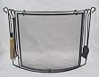 COLONIAL BOWED Panel Fireplace Hearth Spark Screen with Tools [40" x 31"] - VINTAGE IRON