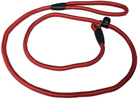 Pet Dog Adjustable Nylon Rope Slip Training Leash Pet Collar Traction Rope (Red)