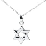 Sterling Silver Star of David Pendant, 18
