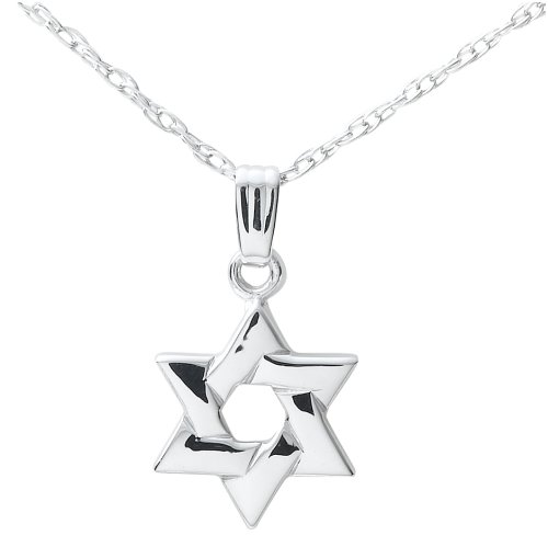 Sterling Silver Star of David Pendant, 18