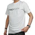 FRED PERRY フレッドペリー ロゴプリント Tシャツ メンズ ホワイト/ブラック M1281-100