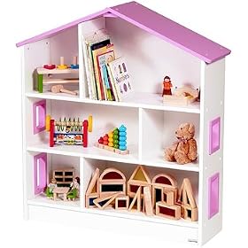 Guidecraft Dollhouse Bookshelf - Pink by GuideCraft