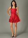 Satin Bow Ruffle Pleated Formal Dress for Bridesmaid Formal Prom