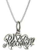 Sterling Silver I Love Rock and Roll 1 (25mm) wide Talking Charm.