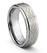 8MM Tungsten Carbide Wedding Band Ring w/Laser Etched Celtic Design