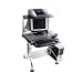 Leda Tempered Glass and Metal Workcenter - Black