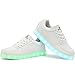 PEAK Multi-Color LED Light Up Shoes with USB Charging for Little Kid/Big Kid(White),5.5 M US Big Kid