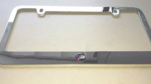 BMW M Tek 3D on Chrome Metal License Frame with screw caps included