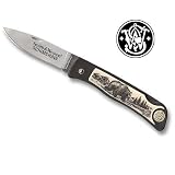 Smith & Wesson Mountain Bear Scrimshaw Folding Knife