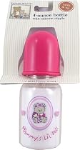 4 oz. Printed Bottle (Silicone Nipple), Pink