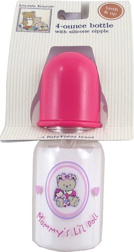 4 oz. Printed Bottle (Silicone Nipple), Pink