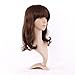 MapofBeauty 16 Inches / 40cm Synthetic Brown Medium Length Wigs Curly Wigs (Dark Brown)