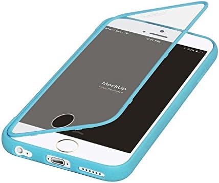 iphone 5s cases MSFancy Colorful TPU Wrap Up Phone Cases with Visible Screen Protector for Apple iPhone 5 / 5s / SE (Blue)