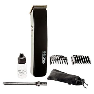 Nova NHT 1070 Titanium Blades Trimmer For Men(Black)