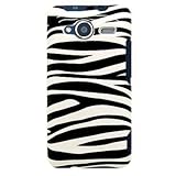 Hard Snap on Plastic With WHITE BLACK ZEBRA Design Sleeve Faceplate Cover C ....