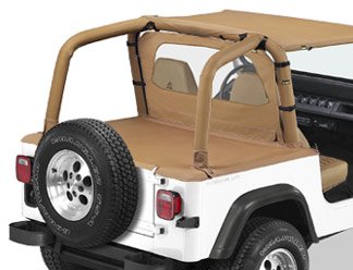 Bestop 9000837 Jeep Accessories - Duster Deck Cover w/ Supertop bow folded down Wrangler 92-95 Spice