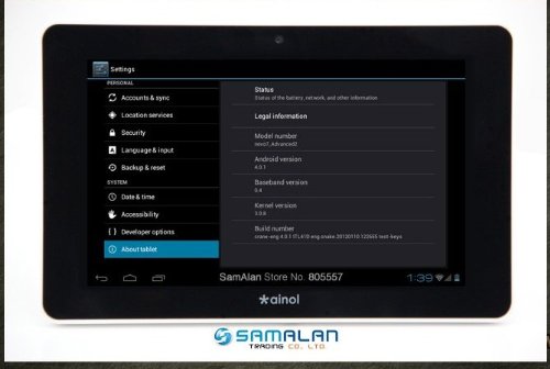 Novo7 Advanced Ainol B005ovsety Android Output Screen Camerahdmi