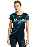 NFL Women's Philadelphia Eagles Draft Me IV Short Sleeve V-Neck Synthetic Tee (Marine Green/White/Black, XX-Large)