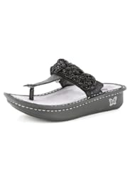 Shoes: Alegria Womens Carina Wedge Sandal,Black Rope,39 BR/9-9.5 M US - Alegria