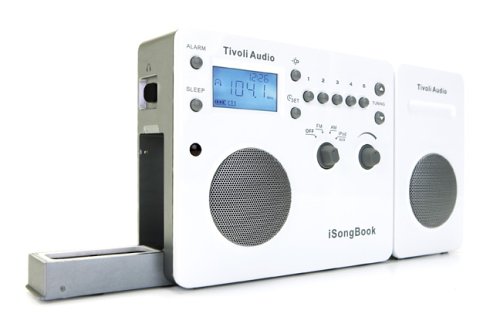 Tivoli Audio iSongBook Portable Music System for iPod (White/Silver)